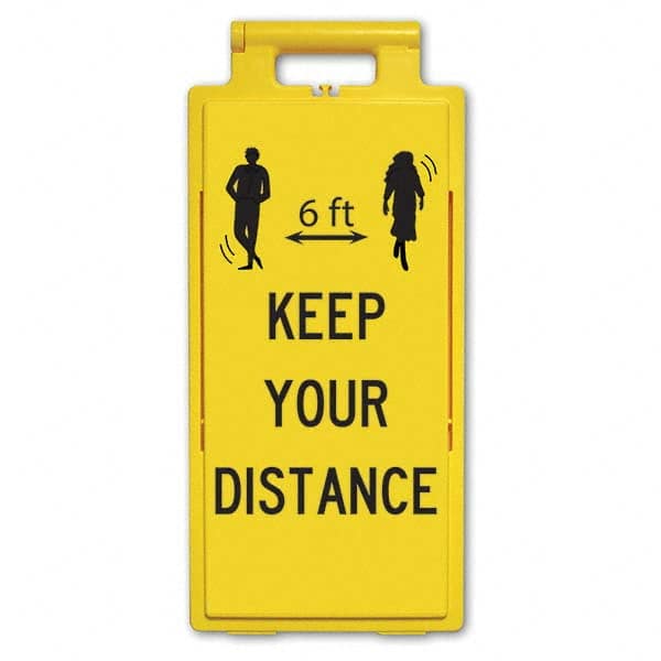 PRO-SAFE - Cone & A Frame Floor Signs Shape: A-Frame Type: Accident Prevention - Industrial Tool & Supply