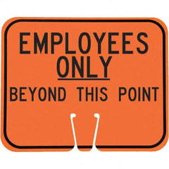 PRO-SAFE - "Notice - Employees Only Beyond This Point", 12-1/2" Wide x 10-1/2" High, ABS Safety Sign - Industrial Tool & Supply