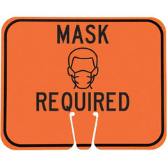 PRO-SAFE - "Notice - Mask Required", 12-1/2" Wide x 10-1/2" High, ABS Safety Sign - Industrial Tool & Supply