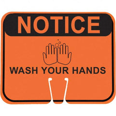 PRO-SAFE - "Notice Wash Your Hands", 12-1/2" Wide x 10-1/2" High, ABS Safety Sign - Industrial Tool & Supply