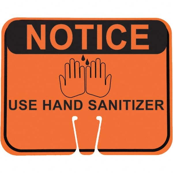 PRO-SAFE - "Notice Use Hand Sanitizer", 12-1/2" Wide x 10-1/2" High, ABS Safety Sign - Industrial Tool & Supply
