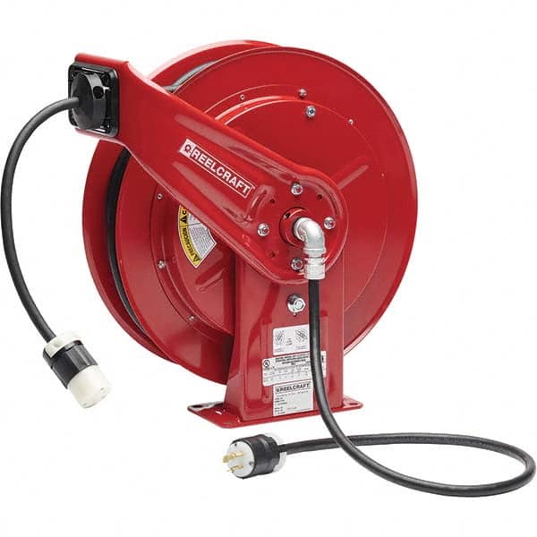 Reelcraft - Cord & Cable Reels End Type: Twist Lock Receptacle Cable Length (Feet): 100 - Industrial Tool & Supply