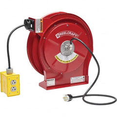 Reelcraft - Cord & Cable Reels End Type: Quad Outlet Cable Length (Feet): 50 - Industrial Tool & Supply