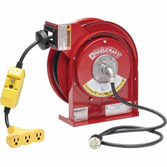 Reelcraft - Cord & Cable Reels End Type: Triple-Tap Outlet Cable Length (Feet): 45 - Industrial Tool & Supply