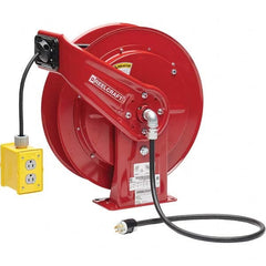 Reelcraft - Cord & Cable Reels End Type: Quad Outlet Cable Length (Feet): 100 - Industrial Tool & Supply