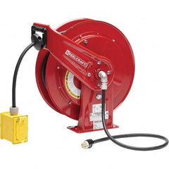 Reelcraft - Cord & Cable Reels End Type: Duplex Outlet Box with GFCI Cable Length (Feet): 100 - Industrial Tool & Supply