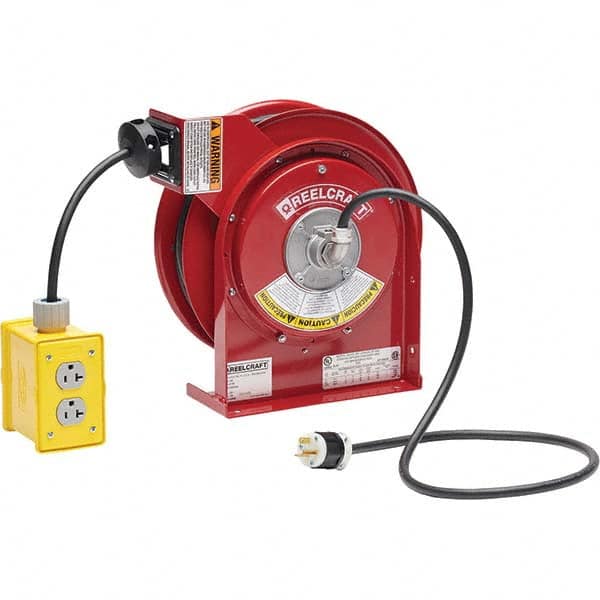 Reelcraft - Cord & Cable Reels End Type: Quad Outlet Cable Length (Feet): 45 - Industrial Tool & Supply