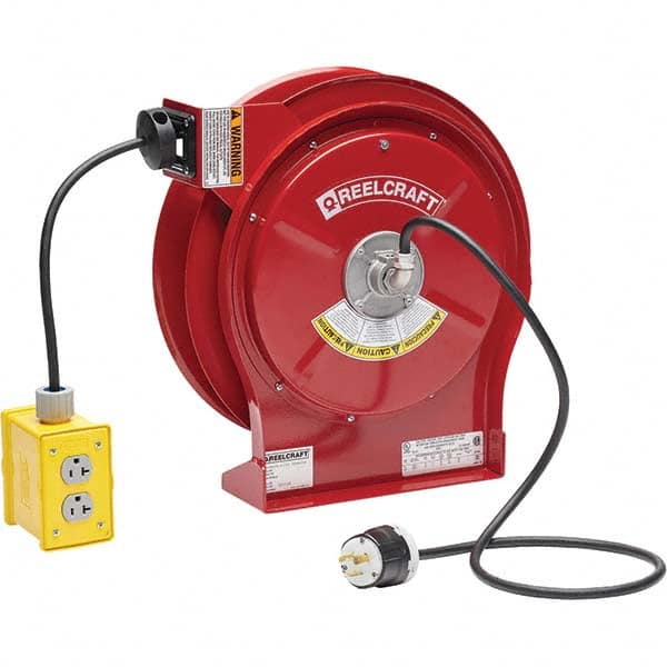 Reelcraft - Cord & Cable Reels End Type: Quad Outlet Cable Length (Feet): 50 - Industrial Tool & Supply
