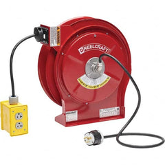 Reelcraft - Cord & Cable Reels End Type: Quad Outlet Cable Length (Feet): 50 - Industrial Tool & Supply