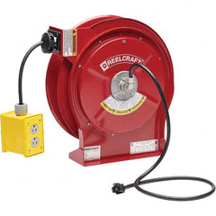 Reelcraft - Cord & Cable Reels End Type: Quad Outlet Cable Length (Feet): 50 - Industrial Tool & Supply