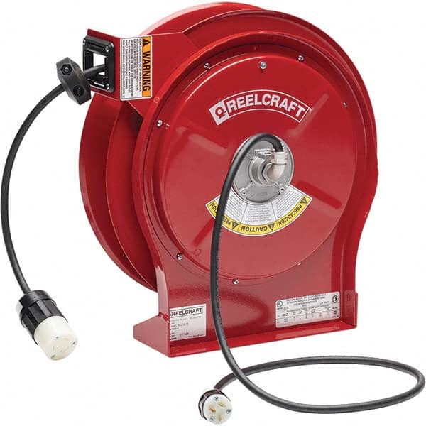 Reelcraft - Cord & Cable Reels End Type: Twist Lock Receptacle Cable Length (Feet): 50 - Industrial Tool & Supply