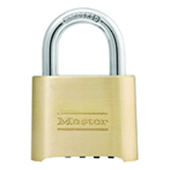 Combination Padlock 2″ Body Width; Keyed: Resettable; Brass - Industrial Tool & Supply