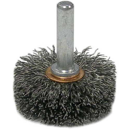 1-1/2″ Stem-Mounted Crimped Wire Wheel, .0118″ Steel Fill, 1/4″ Stem - Industrial Tool & Supply