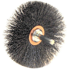 3″ Diameter - Crimped Steel Wire Confle x Brush - Industrial Tool & Supply