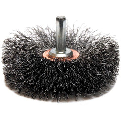 3″ Diameter - Crimped Steel Wire Confle x Brush - Industrial Tool & Supply