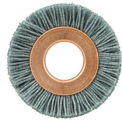 1-1/2″ Small Diameter Nylox Wheel Brush, .022/180, 1/2″ Arbor Hole - Industrial Tool & Supply