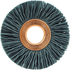 2″ Diameter-1/2″ Arbor Hole - Abrasive Nylon-Copper Center Straight Nylox Wheel - Industrial Tool & Supply