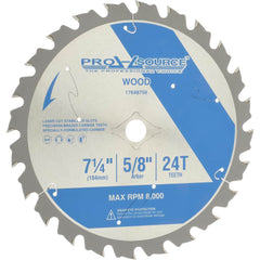 Wet & Dry Cut Saw Blade: 7-1/4″ Dia, 5/8″ Arbor Hole, 0.0709″ Kerf Width, 24 Teeth Use on Wood & Plywood Composites, Round with Diamond Knockout Arbor
