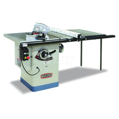 Table Saws; Blade Diameter (Inch): 10; Arbor Diameter (Inch): 5/8; Maximum Cutting Depth (Inch): 9; Phase: 1; Maximum Rip to Right of Blade (Inch): 50; Horsepower (HP): 3; Voltage: 220; Table Length (Inch): 40; Table Height (Inch): 27