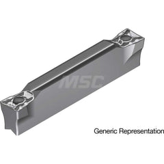Grooving Insert: GCM6008ML AC8025P, Solid Carbide Absotech Finish, Neutral, 6 mm Cutting Width, 25 mm Max Depth, Series GND