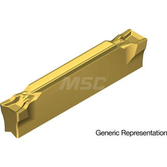 Grooving Insert: GCM8004GF AC830P, Solid Carbide Super FF Finish, Neutral, 8 mm Cutting Width, 25 mm Max Depth, Series GND