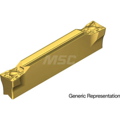 Grooving Insert: GCM7004ML AC830P, Solid Carbide Super FF Finish, Neutral, 7 mm Cutting Width, 25 mm Max Depth, Series GND