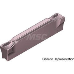 Grooving Insert: GCM8004GG AC530U, Solid Carbide Super ZX Finish, Neutral, 8 mm Cutting Width, 25 mm Max Depth, Series GND