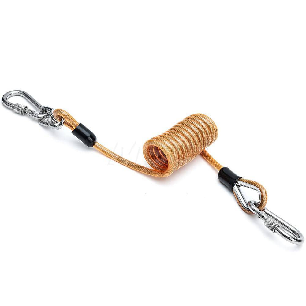 Tool Holding Accessories; Type: Coiled Cable Lanyard; Connection Type: Carabiner; Extended Length (Inch): 59.0500; Color: Molten Orange; Minimum Order Quantity: Polyurethane; Material: Polyurethane