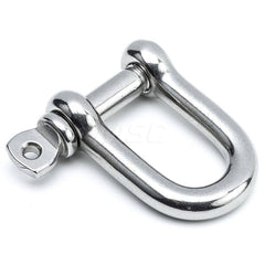 Tool Holding Accessories; Type: Tether Shackle; Connection Type: D-Ring; Length: 1.5000; Length (Decimal Inch): 1.5000; Color: Polished Chrome