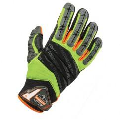 924 M LIME HYBRID DORSAL GLOVES - Industrial Tool & Supply