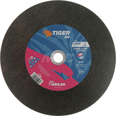 Cut-Off Wheel: Type 1, 12″ Dia, 3/32″ Thick, Aluminum Oxide Reinforced, 36 Grit, 5100 Max RPM, Use with Chop Saws