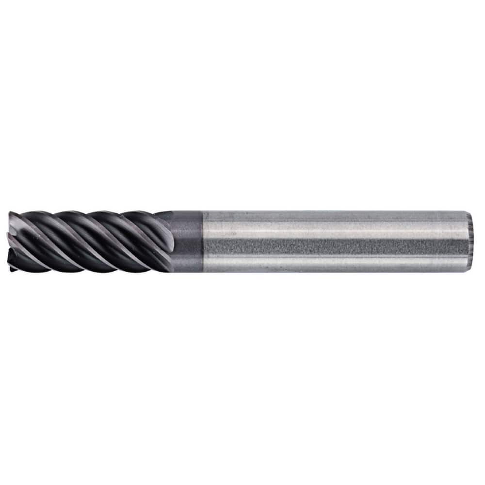 Square End Mill: 0.5'' Dia, 0.5512'' LOC, 1/2'' Shank Dia, 4.5'' OAL, 3 Flutes, Solid Carbide Single End, AlTiN Finish, 45 ° Helix, Centercutting, RH Cut, RH Flute
