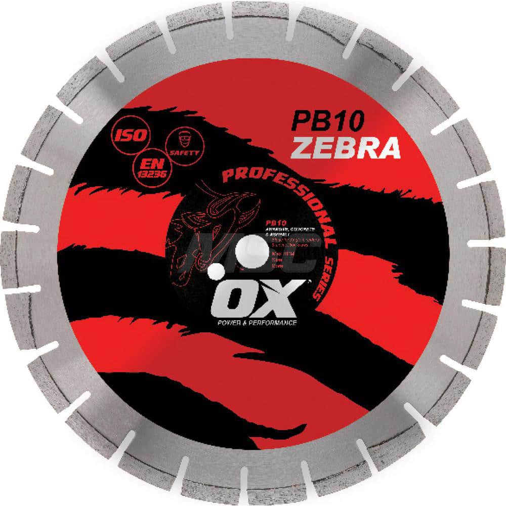 Wet & Dry Cut Saw Blade: 10″ Dia, 5/8 & 7/8″ Arbor Hole Use on Abrasive & General Purpose, Round with Diamond Knockout Arbor