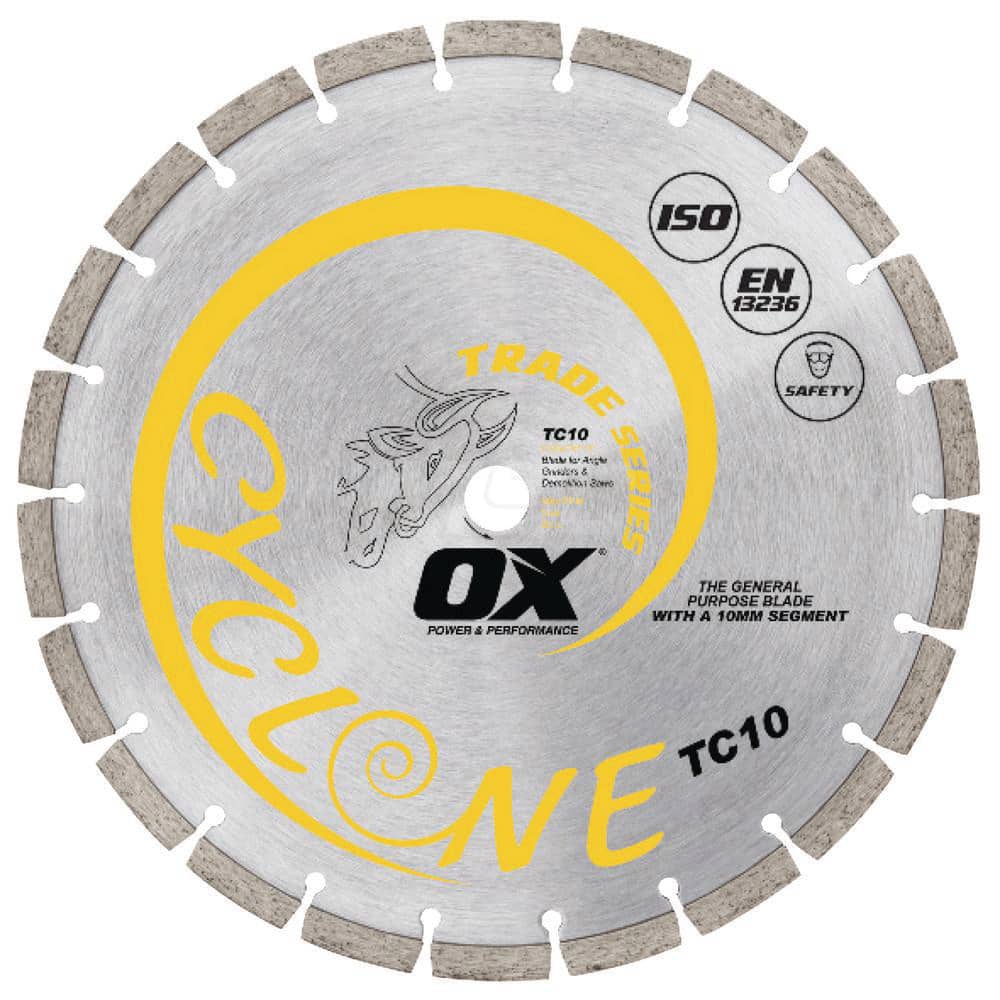 Wet & Dry Cut Saw Blade: 10″ Dia, 5/8 & 7/8″ Arbor Hole Use on Concrete & General Purpose, Round with Diamond Knockout Arbor