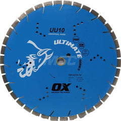 Wet & Dry Cut Saw Blade: 18″ Dia, 1″ Arbor Hole Use on Universal Hard, Standard Arbor