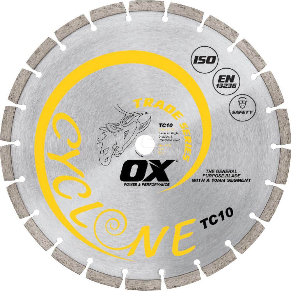 Wet & Dry Cut Saw Blade: 8″ Dia, 5/8 & 7/8″ Arbor Hole Use on Concrete & General Purpose, Round with Diamond Knockout Arbor