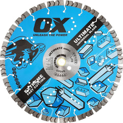 Wet & Dry Cut Saw Blade: 16″ Dia, 1″ Arbor Hole Use on Universal Hard & Reinforced Concrete, Standard Arbor