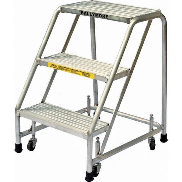 Ballymore - Rolling & Wall Mounted Ladders & Platforms Type: Rolling Style: Spring Loaded Rolling Safety Ladder - Industrial Tool & Supply