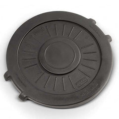 Trash Can & Recycling Container Lids; Lid Shape: Round; Lid Type: Flat; Container Shape: Round; Container Size Compatibility (Gal.): 44; Color/Finish: Black; Brand Compatibility: Toter; For Use With: Trash Cans; Material: Plastic; Overall Length: 26.60; L