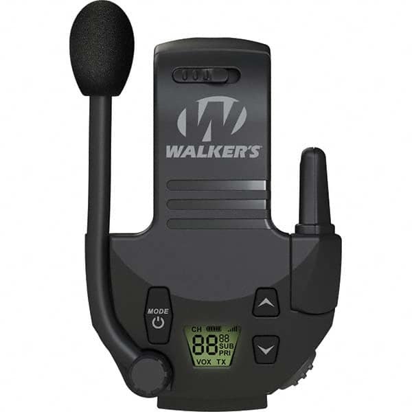 Walkers - Hearing Protection/Communication Type: Earmuff Walkie Talkie Attachment Cup Color: Black - Industrial Tool & Supply