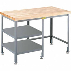 Little Giant - Stationary Work Benches, Tables Type: Work Bench Top Material: Butcher Block Maple - Industrial Tool & Supply