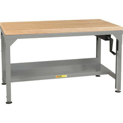 Little Giant - Stationary Work Benches, Tables Type: Work Bench Top Material: Butcher Block Maple - Industrial Tool & Supply