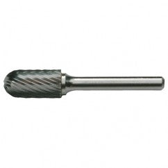 SC-41 Standard Cut Solid Carbide Bur-Cylindrical with Ball Nose - Industrial Tool & Supply