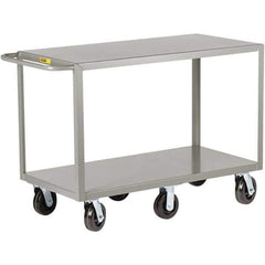 Little Giant - 3,600 Lb Capacity, 24" Wide x 48" Long x 36" High Cart - 2 Shelf, Steel, Phenolic Casters - Industrial Tool & Supply