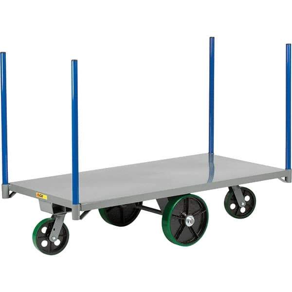 Little Giant - 4,000 Lb Capacity Steel Pipe Stake Truck - Steel Deck, 36" OAW, 44" Platform Length, Polyurethane Casters - Industrial Tool & Supply