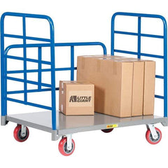 Little Giant - 3,600 Lb Capacity Steel Platform Truck - Steel Deck, 24" OAW, 48" Platform Length, Polyurethane Casters - Industrial Tool & Supply