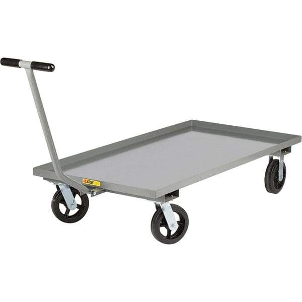 Little Giant - 2,000 Lb Capacity, 30" Wide x 72" Long x 9" High Cart - Steel, 2 Rigid/2 Swivel Casters - Industrial Tool & Supply
