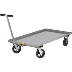 Little Giant - 2,000 Lb Capacity, 30" Wide x 72" Long x 9" High Cart - Steel, 2 Rigid/2 Swivel Casters - Industrial Tool & Supply
