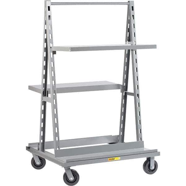 Little Giant - 2 Shelf Steel Shelving - 42" Wide x 67" High x 36" Deep, Gray - Industrial Tool & Supply