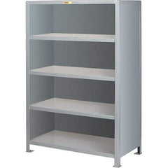 Little Giant - 5 Shelf Steel Shelving - 24" Wide x 72" High x 60" Deep, Gray - Industrial Tool & Supply